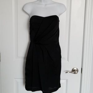 NWOT BCBGeneration Black Satin Strapless Dress